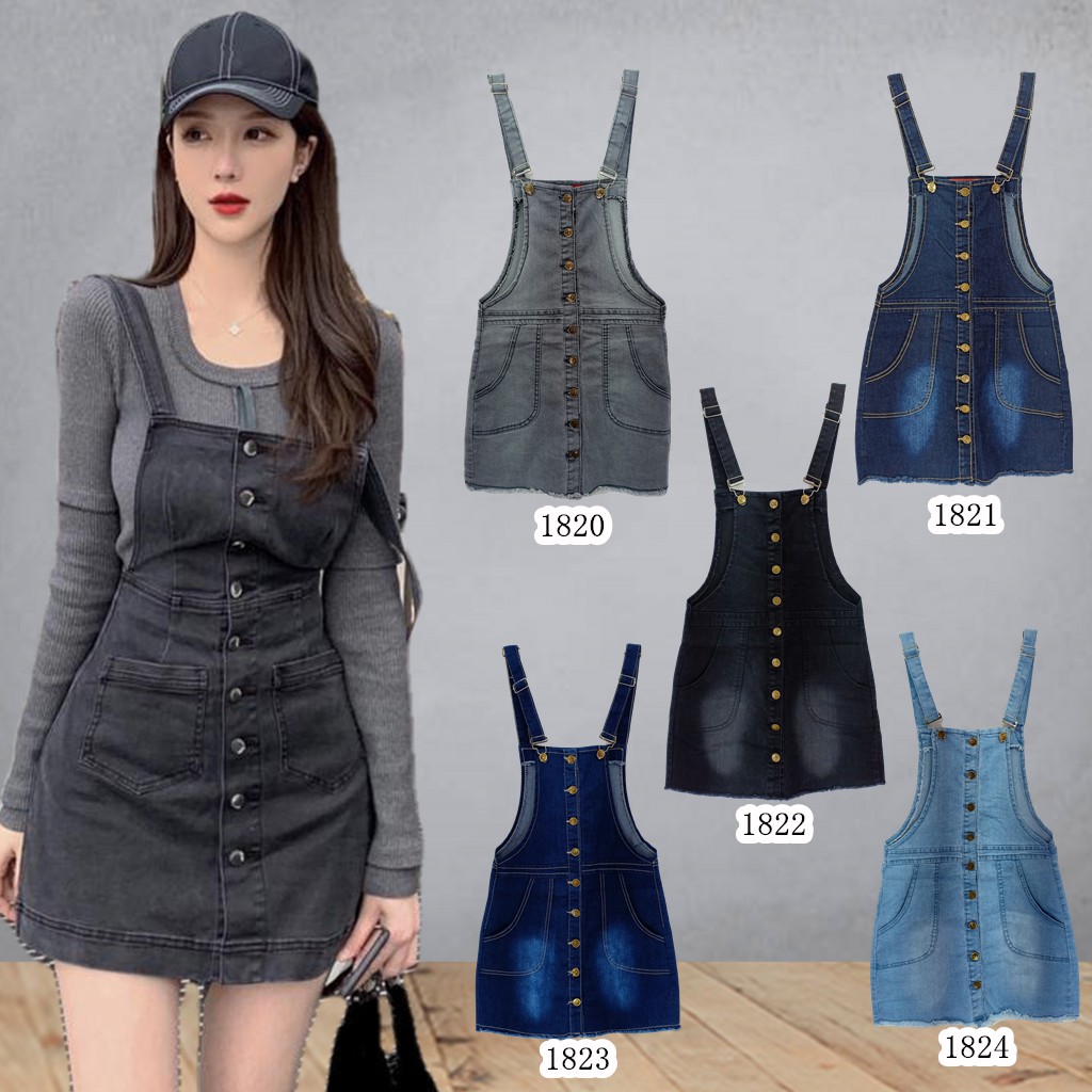 JP1820 Stretchable, Denim Skirt, Jumper Skirt For Women