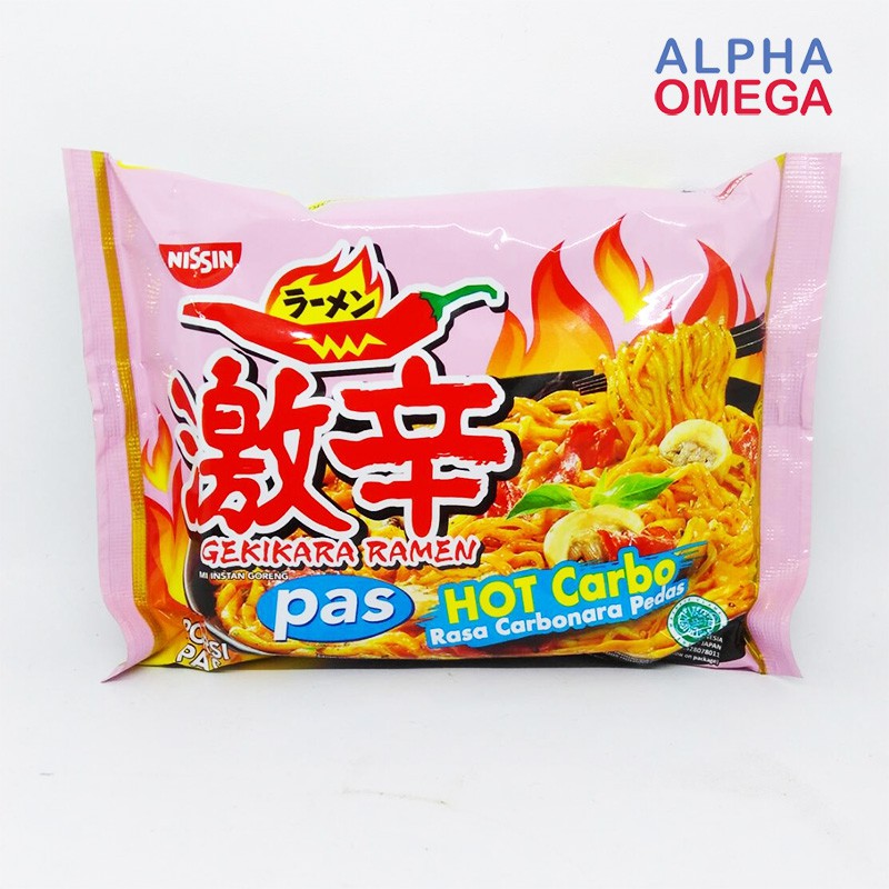 Nissin Gekikara Ramen Pas Hot Carbonara 81 Gr Instant Fried Noodles