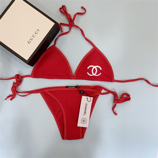 Chanel Foreign Trade Swimwear European And American Fashion Brand Bikini  Female Letter Printed Sexy