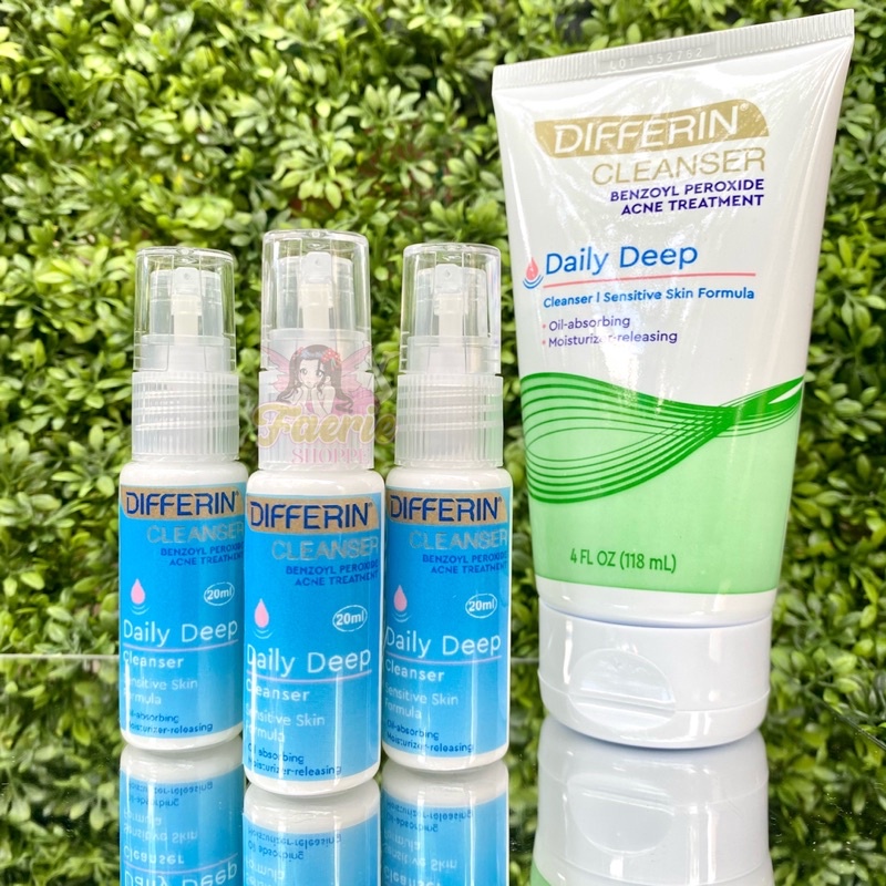 Differin Daily Deep Cleanser Benzoyl Peroxide 5 20ML Shopee Philippines