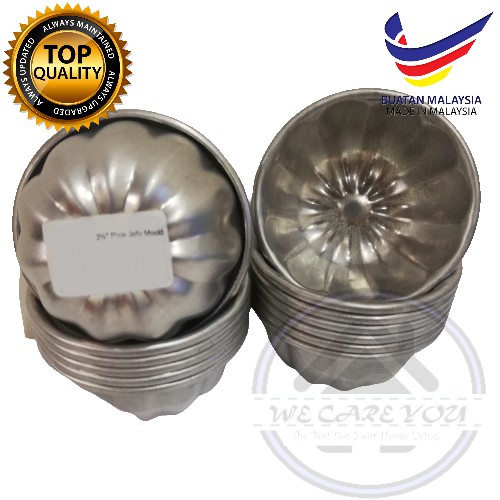 10 Pcs Aluminium Mini Pixie Jelly Mould 2 1/2" Pudding Cake Jelly Mold Fluted Coronel Pudding