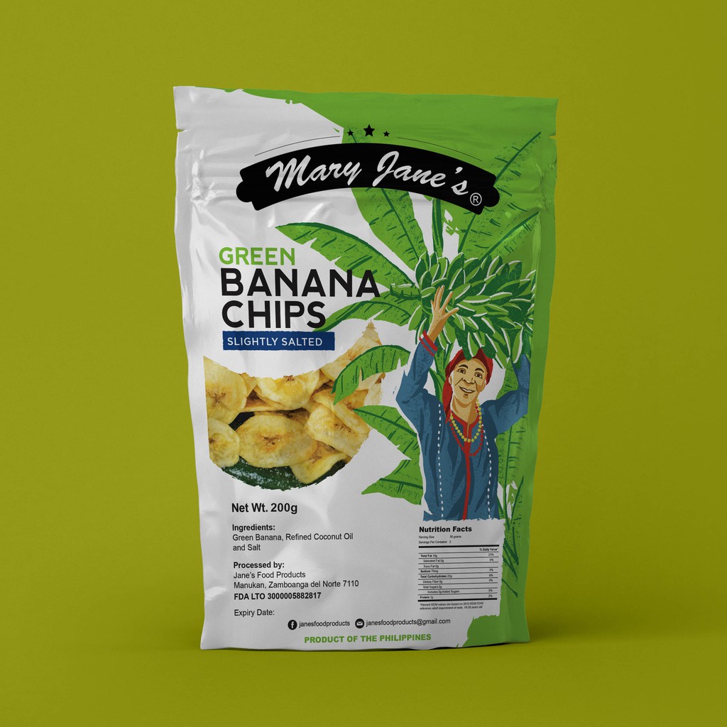 Green Banana Chips Slightly Salted Shopee Philippines