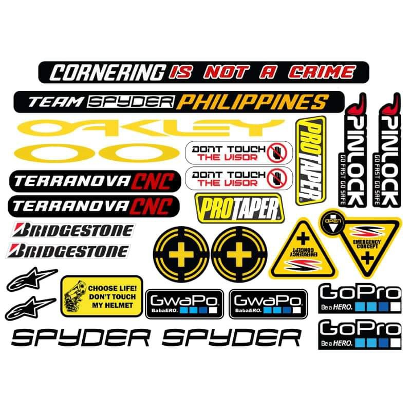 Spyder cheap helmet decals