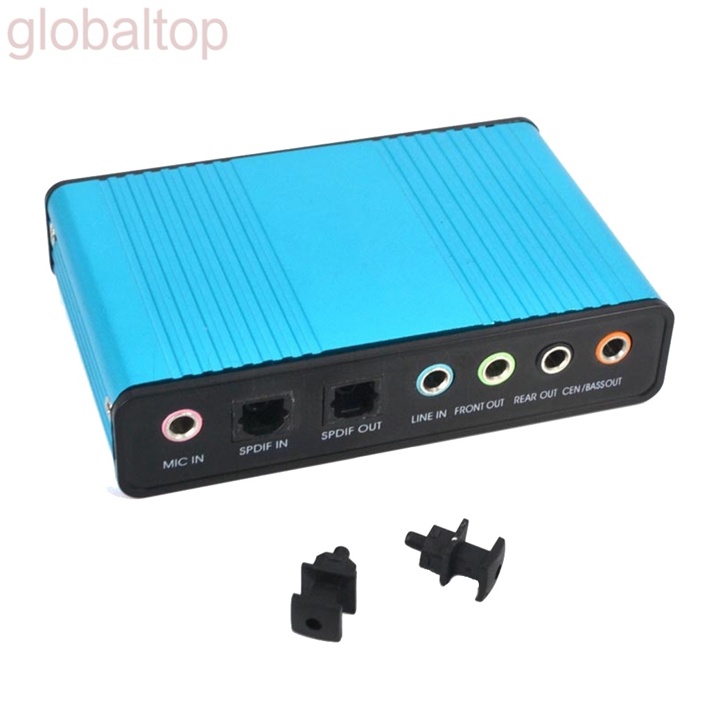 USB 6 Channel 5.1 / 7.1 Surround External Sound Card PC Laptop Desktop Tablet Audio Optical