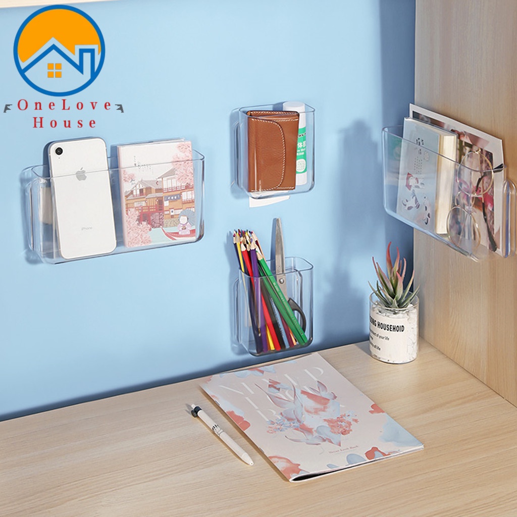 Wall-mounted wall storage box without punching bedside racks Home ...