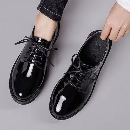 Men's Black Lace Up Oxford Type Duty Shoes (Size 36-45) | Shopee ...