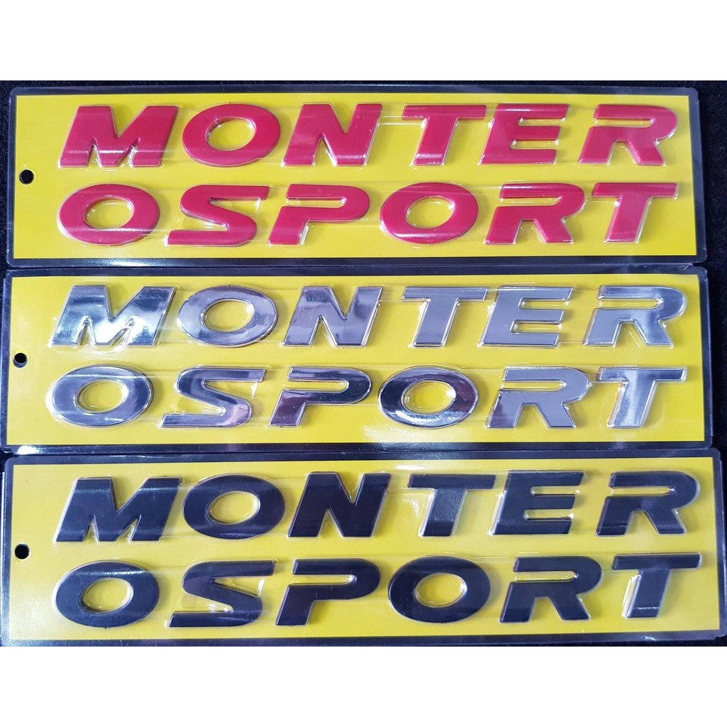 Montero 2008 to 2025 with Guide Hood Emblem Matte Black / Chrome / Red ...