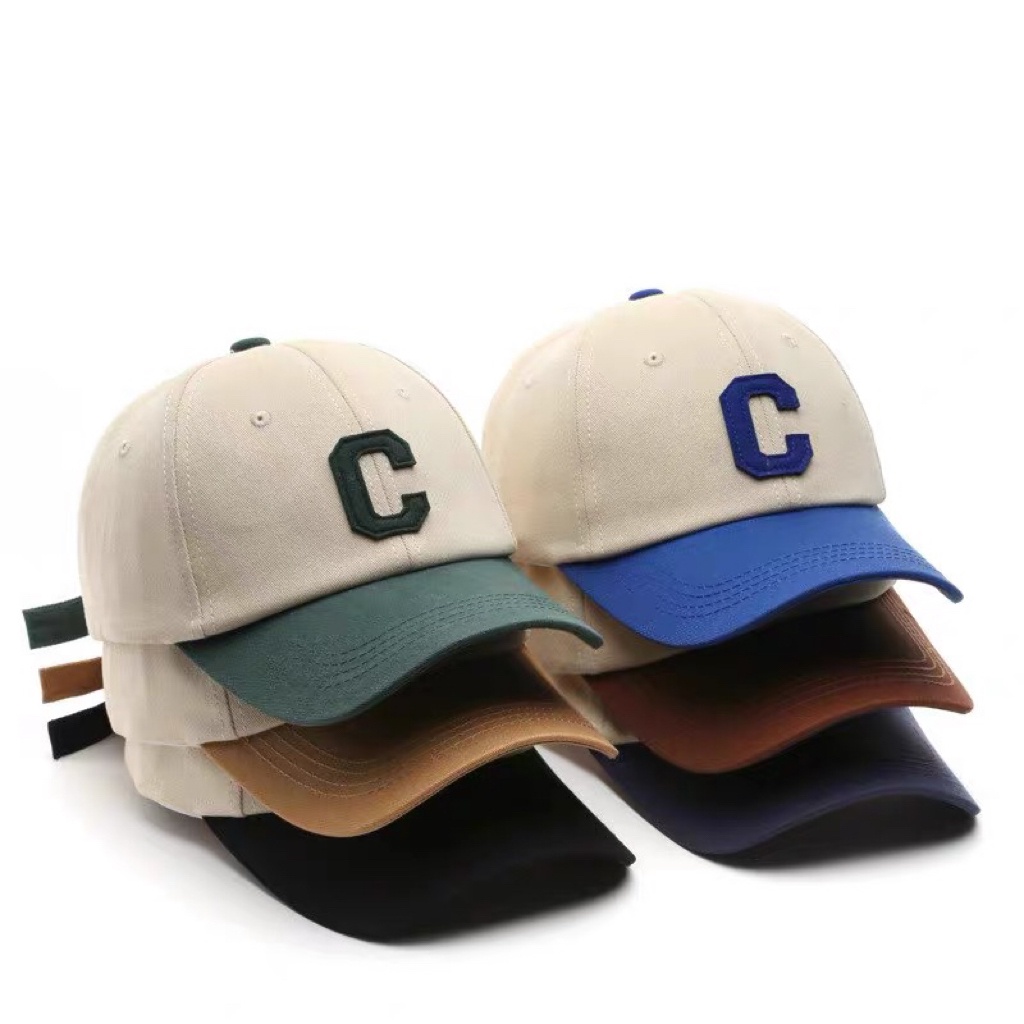 RAINBOWCO Letter C Korean Baseball Cap Unisex Fashion Cap For Men And ...