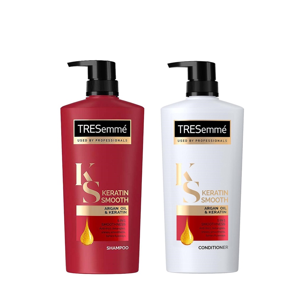 [SET] TRESEMME SHAMPOO AND HAIR CONDITIONER KERATIN SMOOTH 600ML