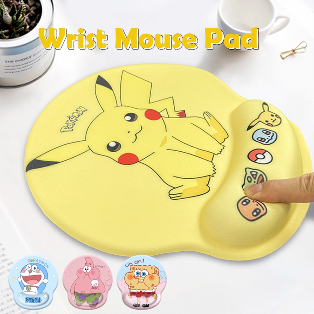 Anime Mouse Pad with Wrist Support Anti Slip Silicone Hand Rest 3D