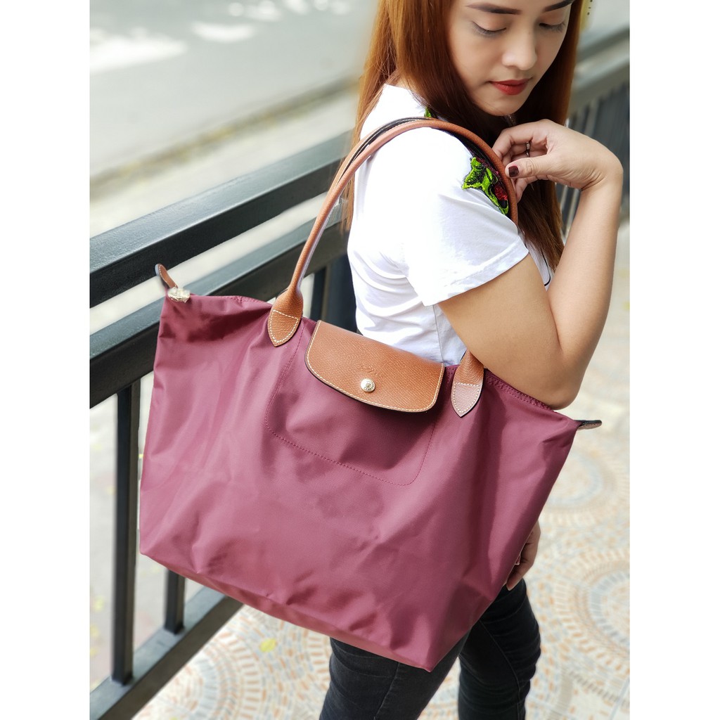 Longchamp maroon discount long handle