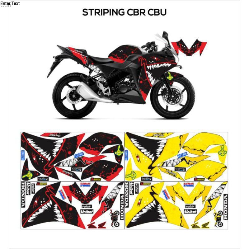 Striping cbr cbu/Striping Sticker Lis Body Variation Honda cbr cbu ...