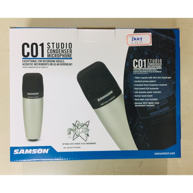 SAMSON C01 Studio Condenser Microphone Original Shopee Philippines