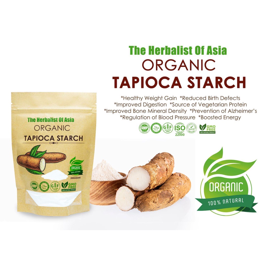 The Herbalist of Asia 100 Organic Tapioca Starch 200 grams Shopee