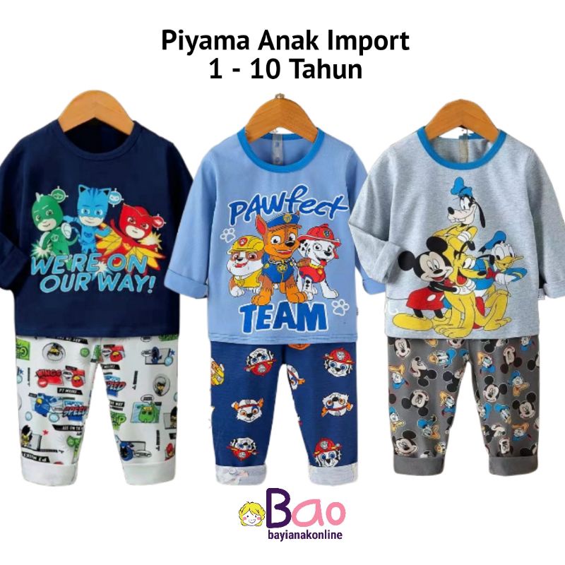 Pajamas For Children import Nightgowns Boys Suits Long Sleeve mickey pj