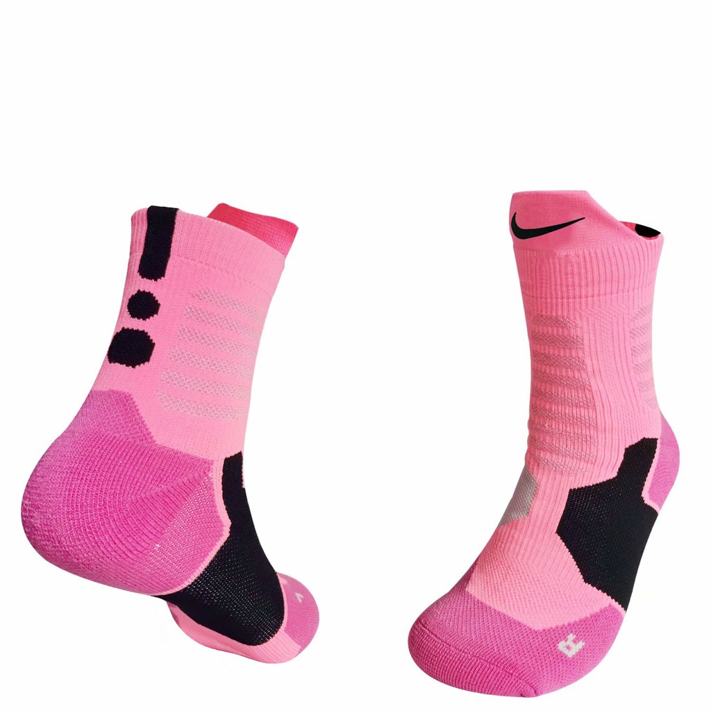 Pink nike basketball socks online