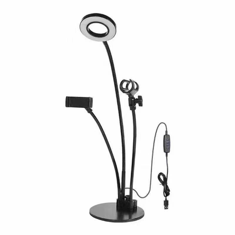 Table Ring light 3in1 LED Ring Light with Mic and Phone Holder Stand ...