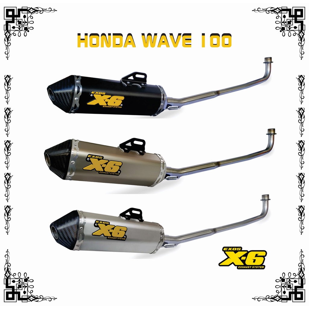 EXOS X6 Honda Wave 100 Full Exhaust System | Shopee Philippines