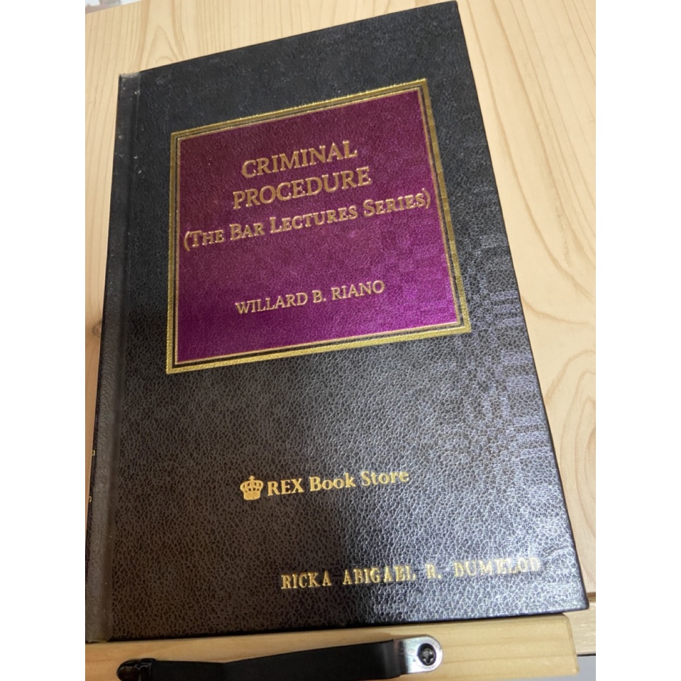 CRIMINAL PROCEDURE: THE BAR LECTURE SERIES (2016 EDITION) CLOTH BOUND ...