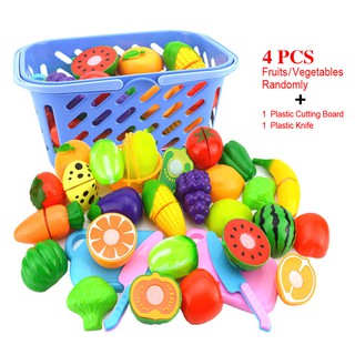 10pcs Kids' Pretend Play Vegetable Cutting Set, Simulation Food Kitchen Toy  With Cuttable Design