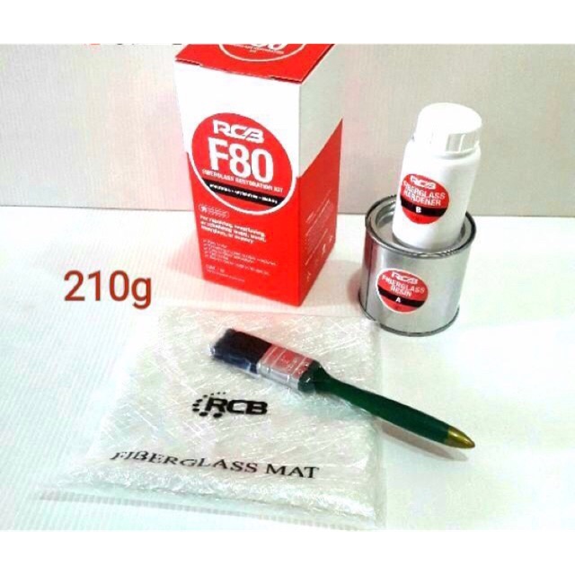 RCB Fiberglass Repair Kit 210gm (玻璃纤维修复套装) car repairing DIY boat