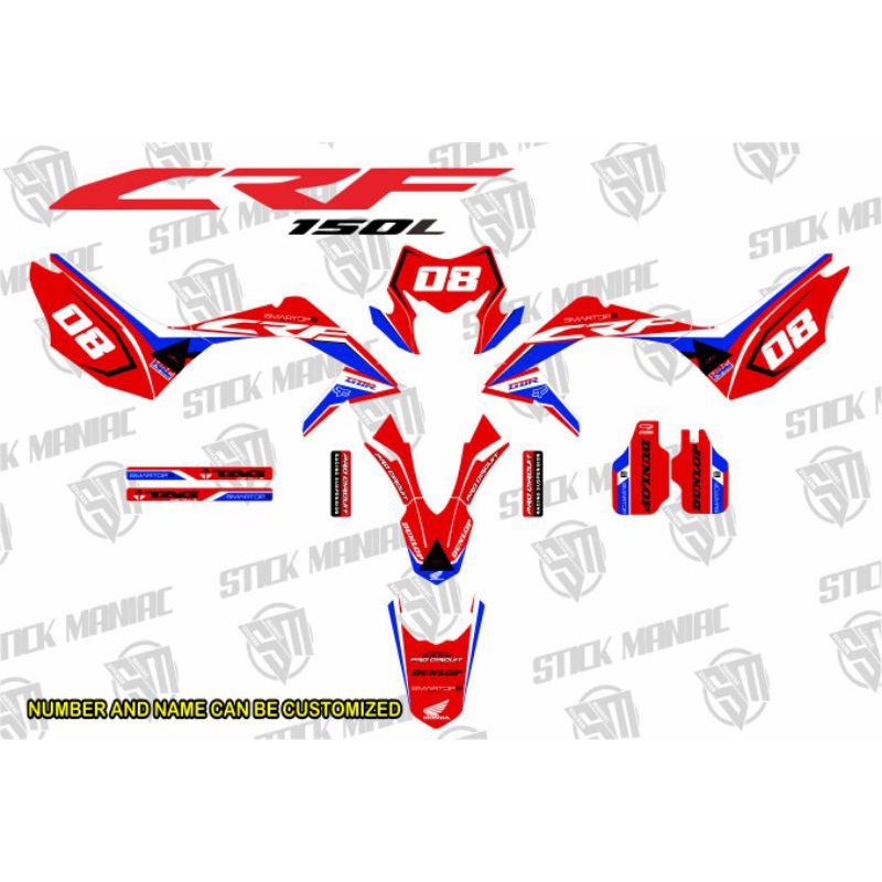 Honda Crf 150l Full Body Decals Shopee Philippines