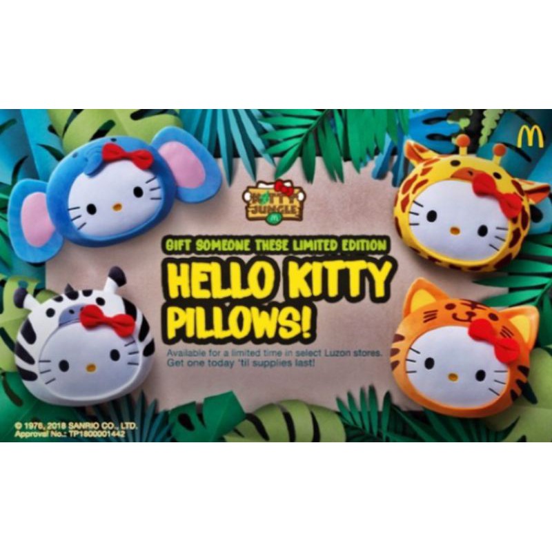 Mcdonald's hello kitty store pillow