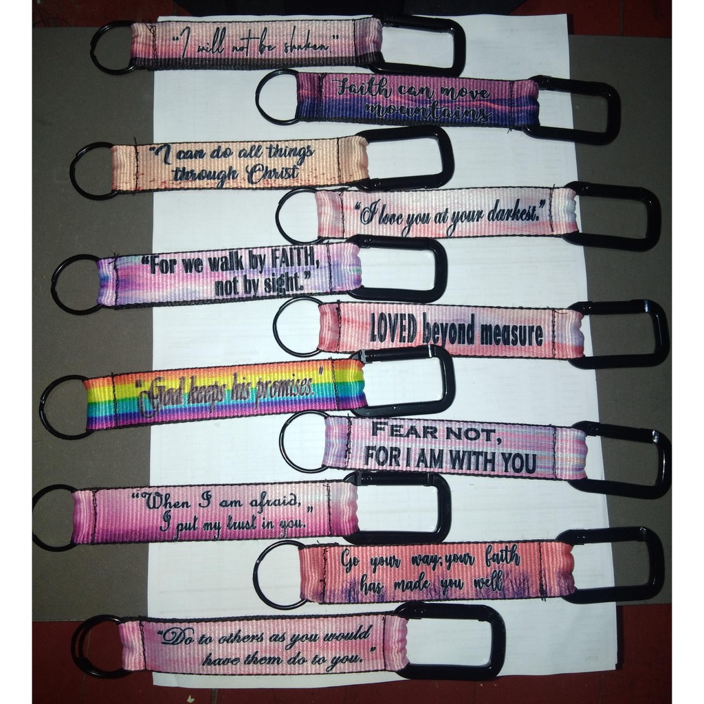 Keylace Carabiner Keychain - Key Accessories (Bible Verse) | Shopee ...