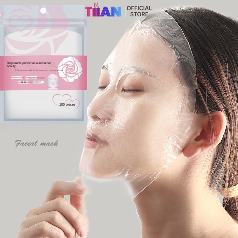 Disposable Preservation Mask Sticker Plastic Mask Paper Spa Facial Mask ...