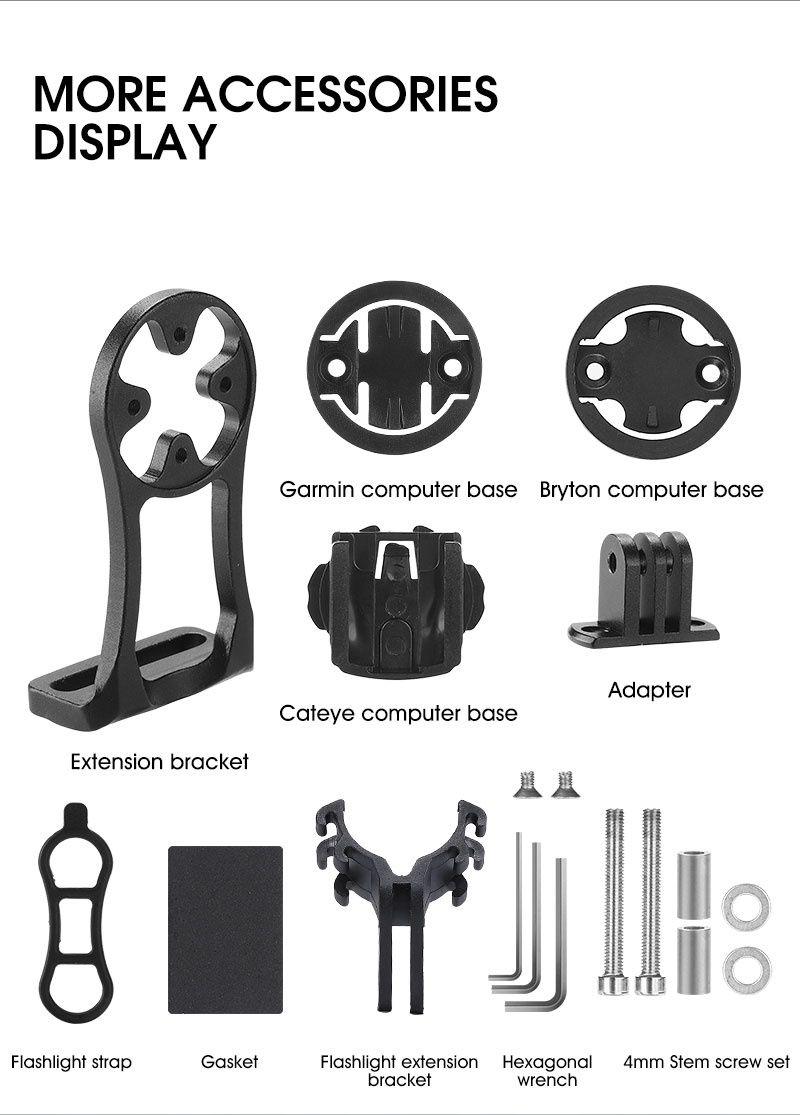 WEST BIKING Cycling Computer Extension Bracket Bicycle Handlebar ...