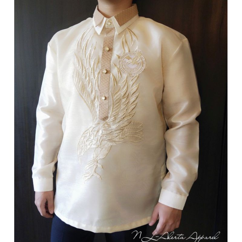 Barong Tagalog for men organza fabric with eagle logo | Shopee Philippines