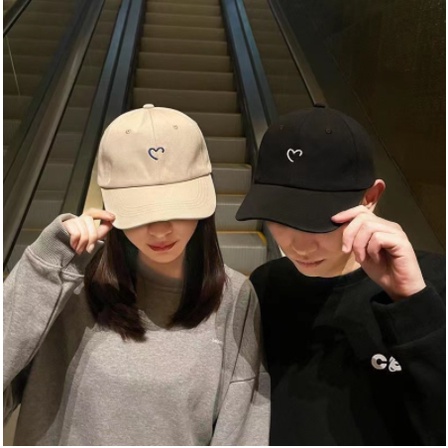 Heart Shape Korean Baseball Cap For Men And Women Unisex Cotton ...