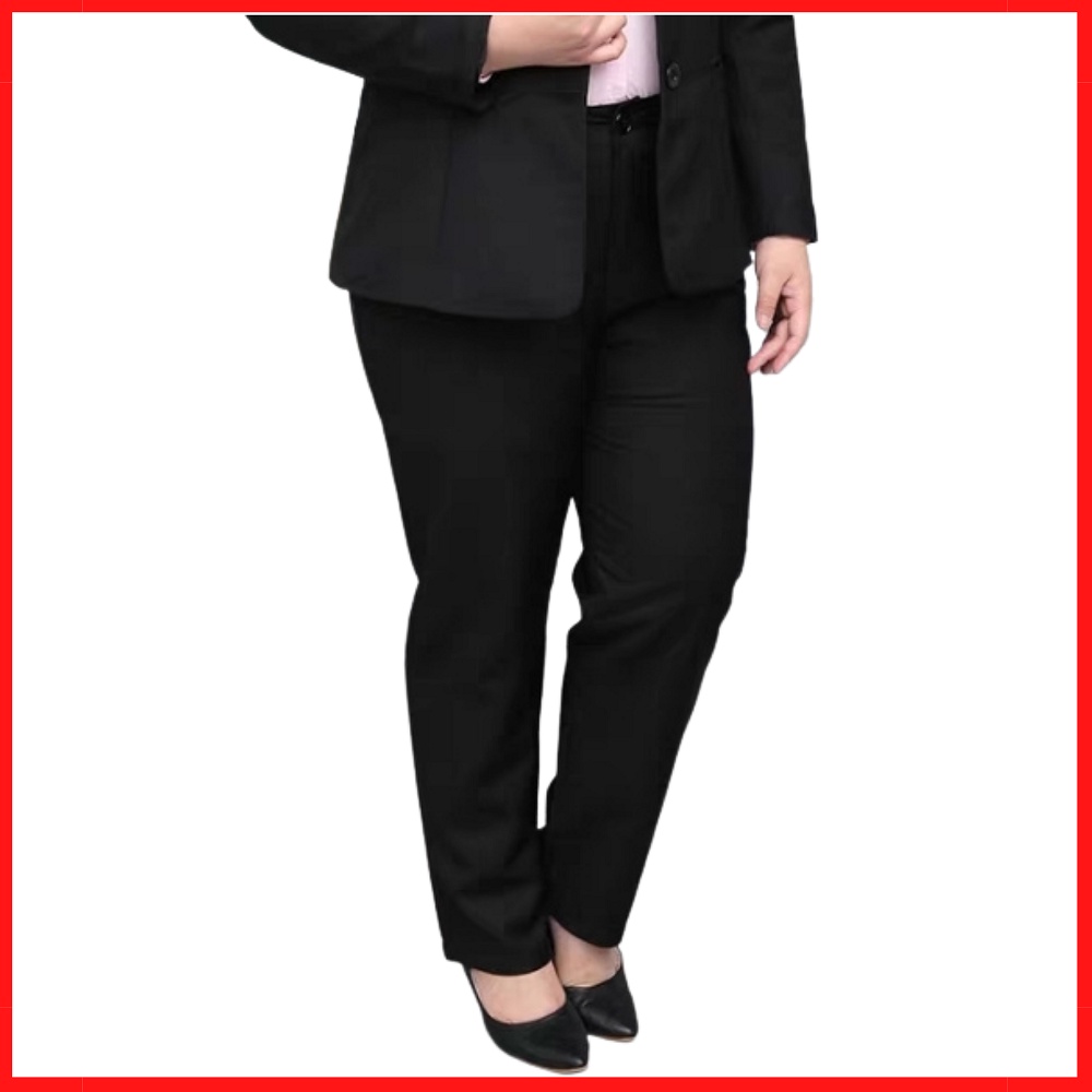 Plus Size Black Slacks Pants 25-44 Formal Pants for Women #2806