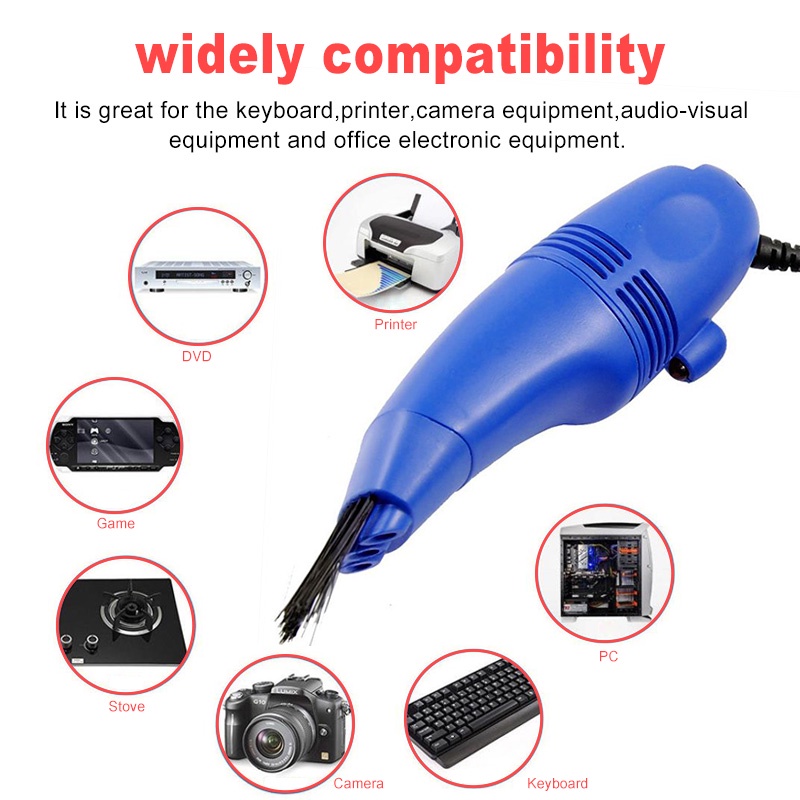 USB Keyboard Cleaner PC Laptop Cleaner Computer Vacuum Kit Tools ...