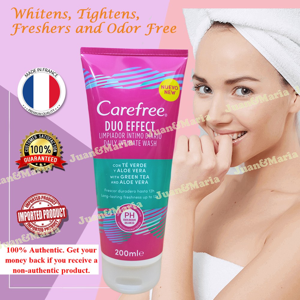 CAREFREE Daily Intimate Wash, care Duo Effect with Green Tea and Aloe ...