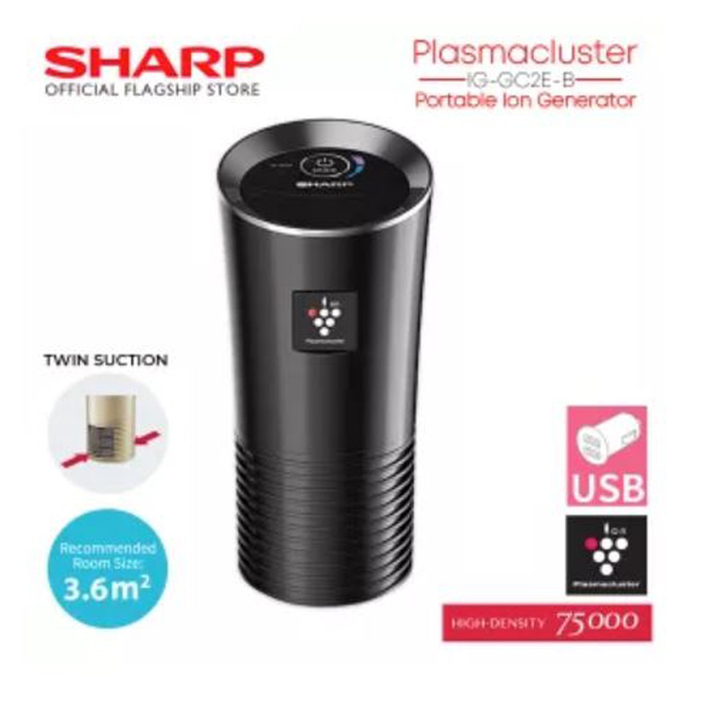 Sharp IGGC2E Plasmacluster Portable Ion Generator I Air Purifier (Car ...