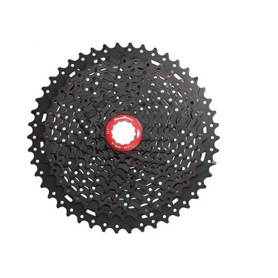 Cassetta 10 Velocità SunRace CSMS3 1142T - Compatibile Shimano/SRAM, Pignoni In Acciaio, Doppio Spider Alluminio, 448g