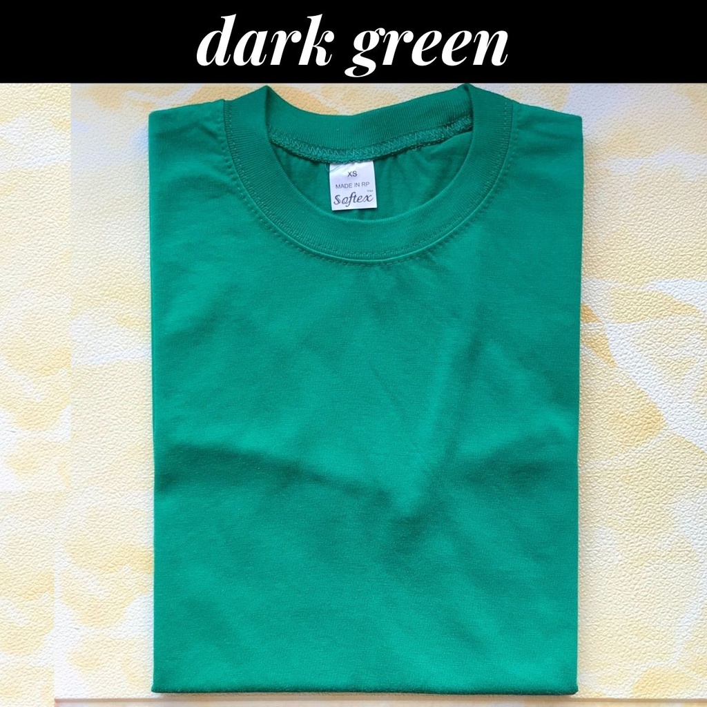 SOFTEX Plain Round Neck Shirt green kiwi fresh yellow gold apple