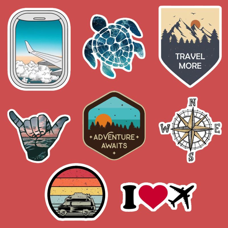 Travel Stickers Laptop Notebook Passport High Quality Glossy