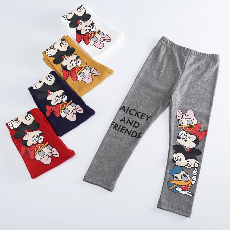 Kids Girls Printed Leggings Trousers Skinny Stretch Pants