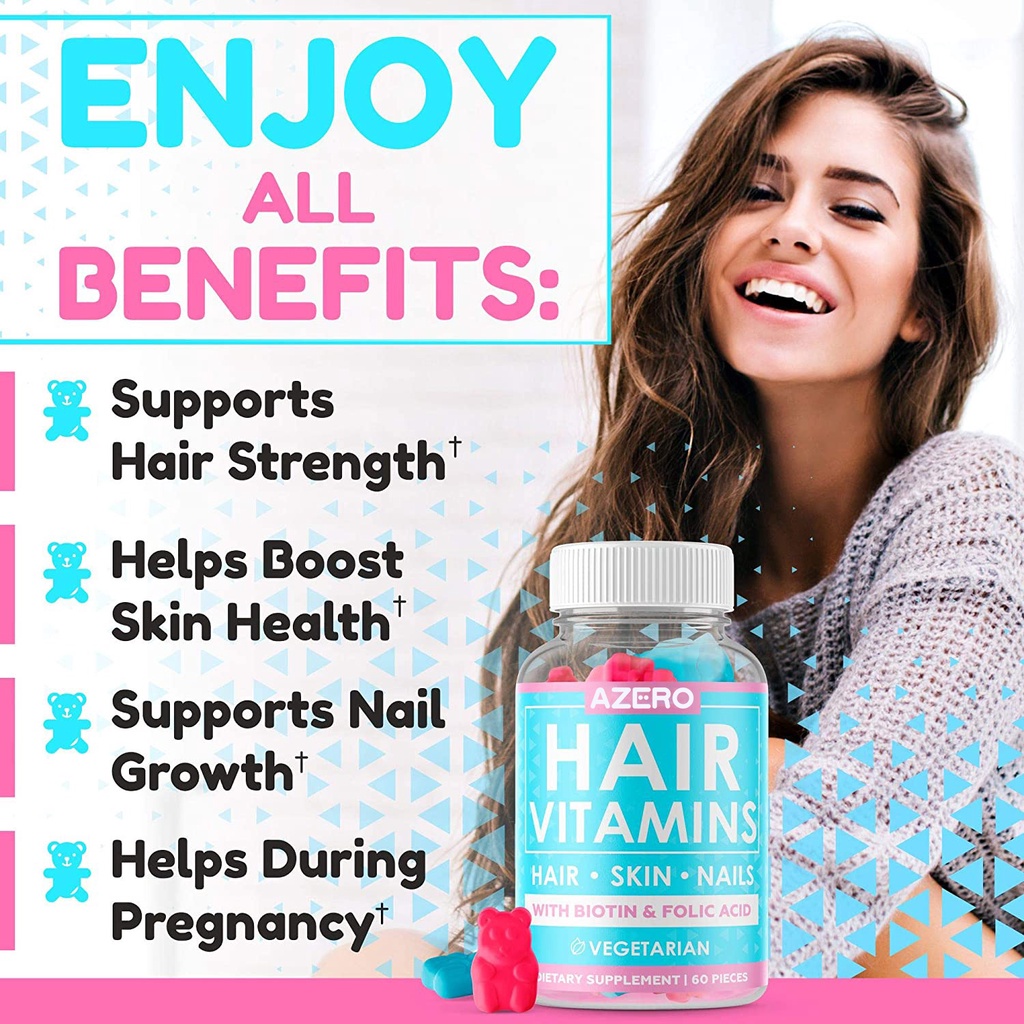 Biotin Gummies Natures Bounty Hair Skin Nails Vitamins Biotin ...