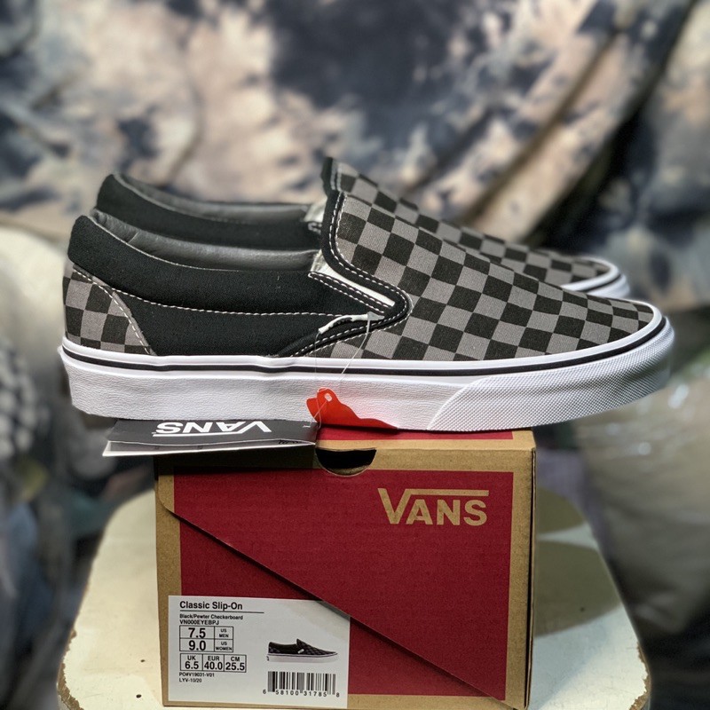 Vans checkerboard black hot sale and grey