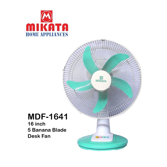 Mikata MDF-1641 Energy Saving Desk Fan Electric Fan 5 Banana Blade ...