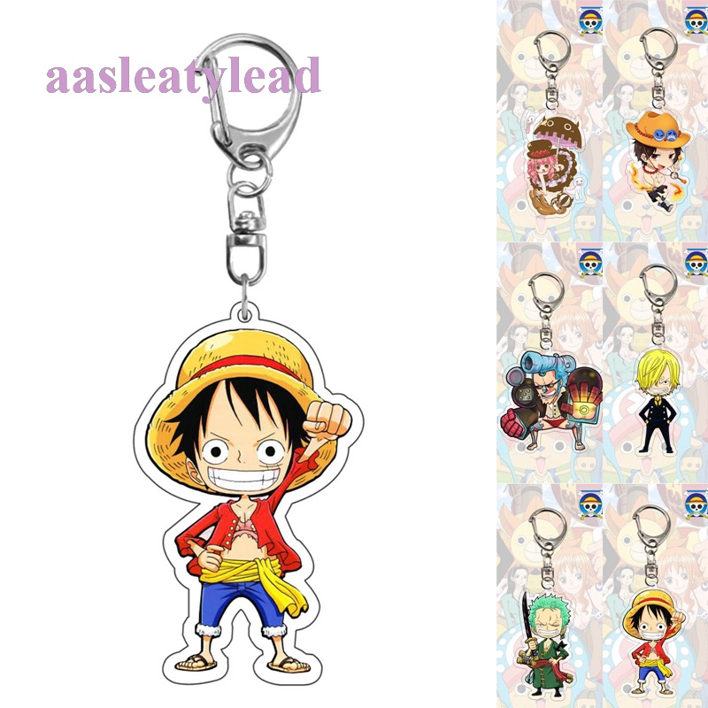 Aasleaty New Classic Anime One Piece Collectie Keychain Cool Luffy Zoro ...