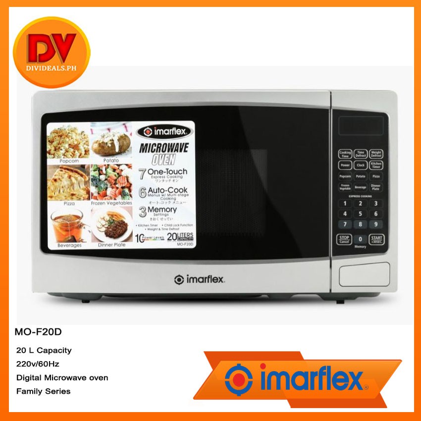 Imarflex MOF20D 20L Microwave Oven (Silver) Shopee Philippines