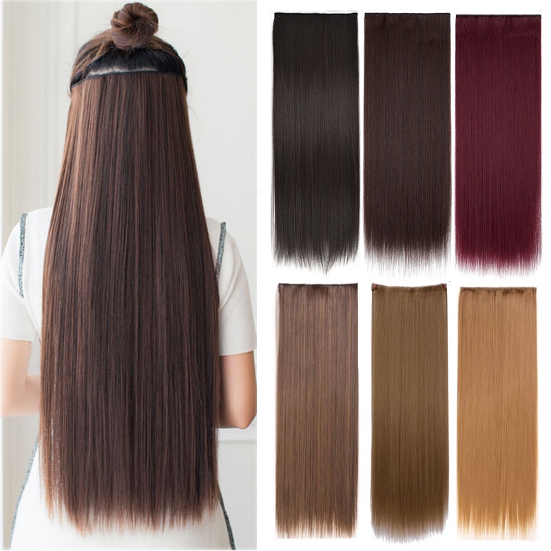 Wig Extensions 6-piece Set, Long Straight Hair