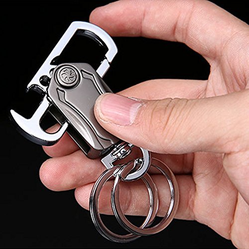 360 Degree Rotation Car Pendant Keychain with Bottle Opening High-end ...