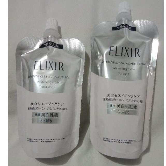 SHISEIDO ELIXIR WHITENING SKIN CARE BY AGE WHITENING CLEAR LOTION EMULSION I