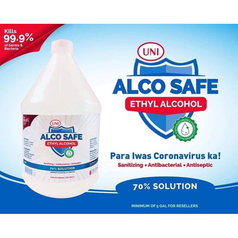 Alco Safe (Ethyl Alcohol) Shopee Philippines