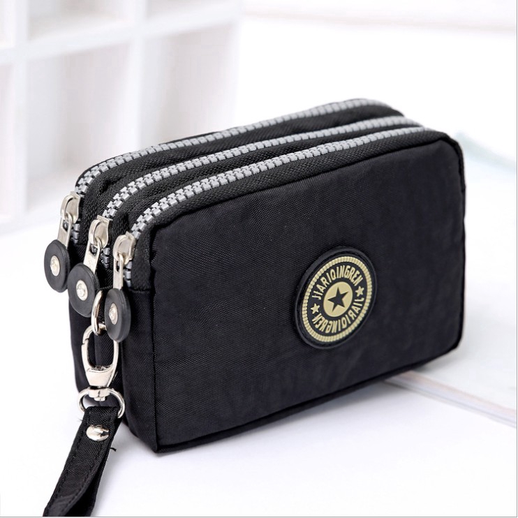 Fashion Korean Pouch Wallet for Women Zipper Layer Nylon Zip